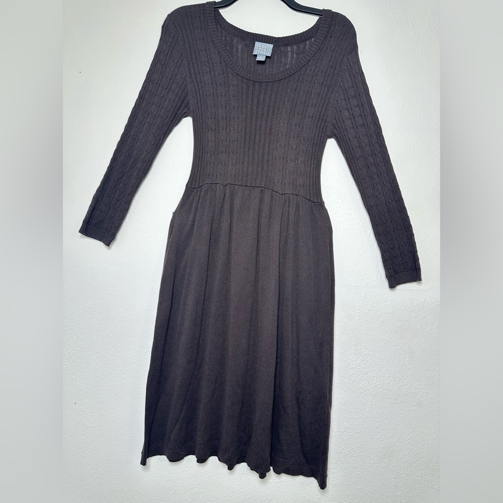 Rabbit Rabbit Rabbit Dark Brown Long Sleeve Dress With Pockets in Size M - Picture 2 of 15